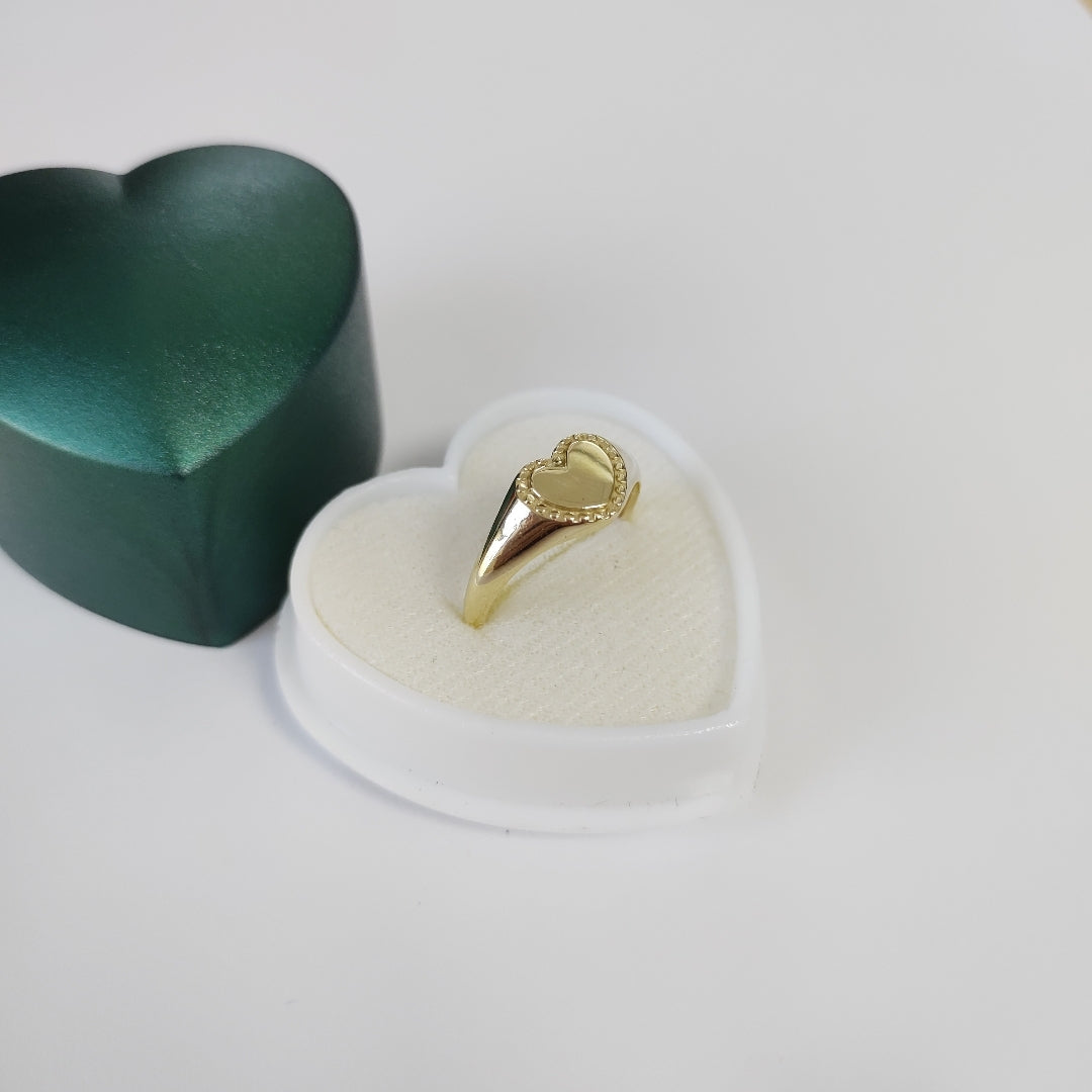 ANILLOS ANILLITO FIG CORAZON 10K TALLA 8 1.6 GR (NUEVO)