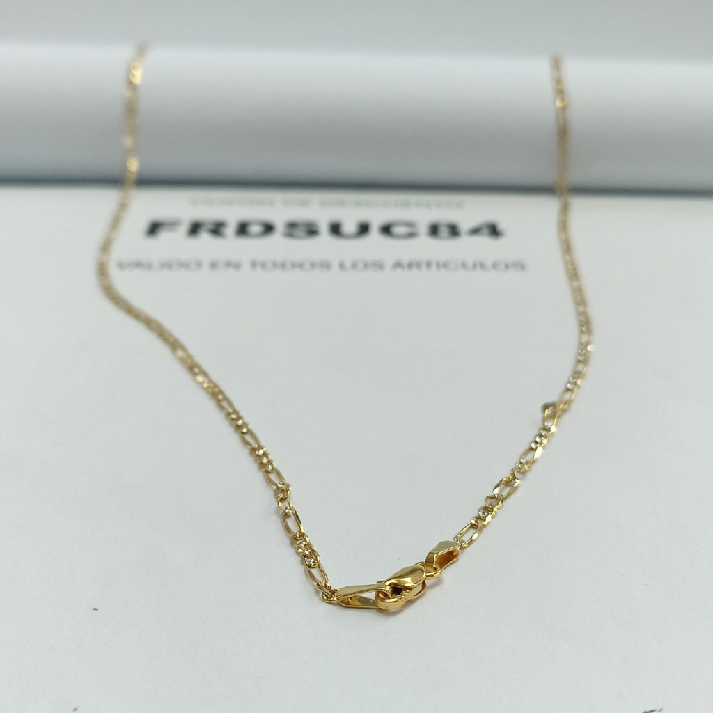 CADENA 3X1 DIAMANTADA 14K 60 CM 5 GR (NUEVO)