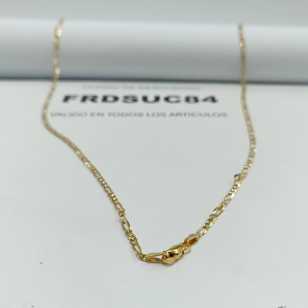 CADENA 3X1 DIAMANTADA 14K 60 CM 5 GR (NUEVO)