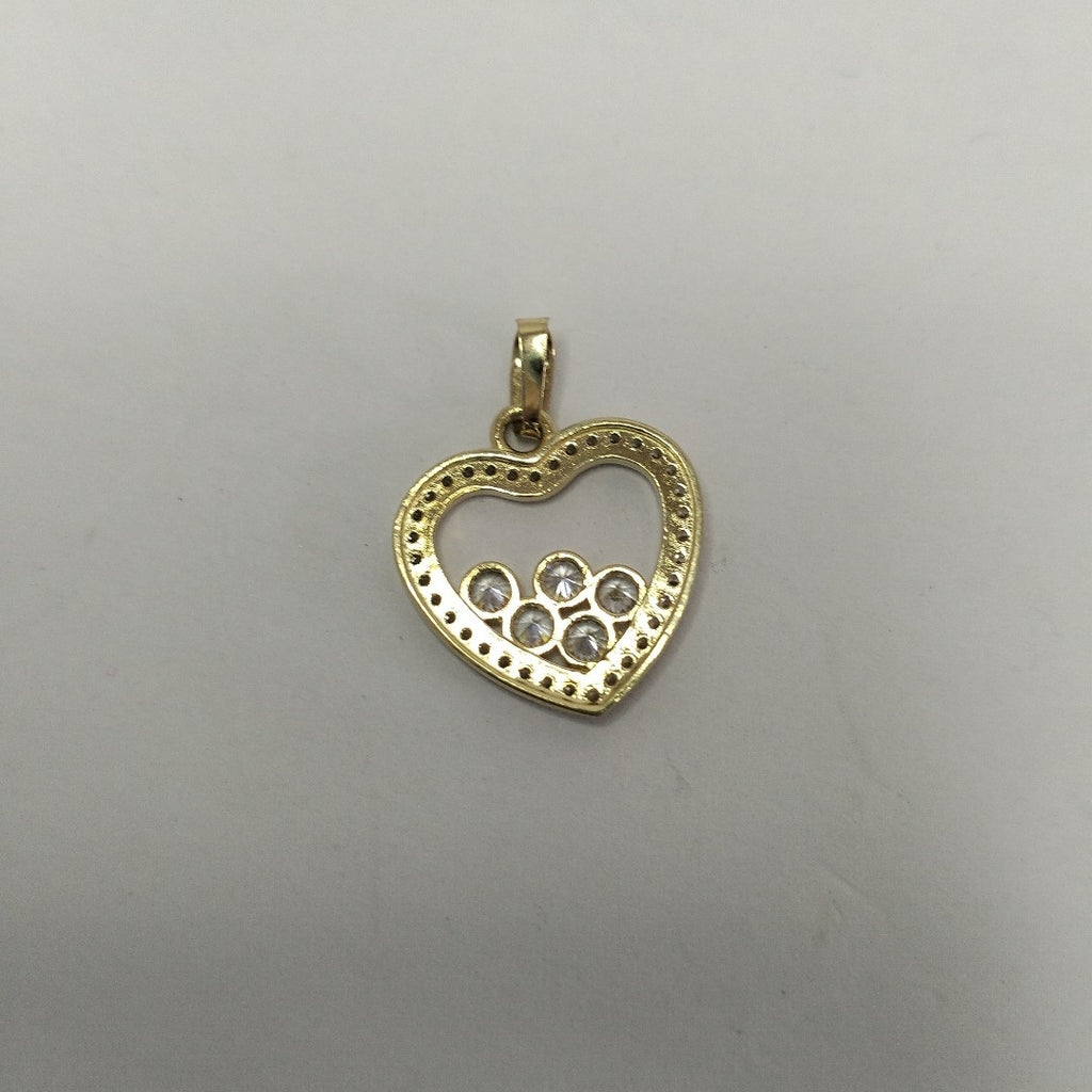 DIJE CORAZON CON CIRCONIAS 14K 1.6 GR (NUEVO)