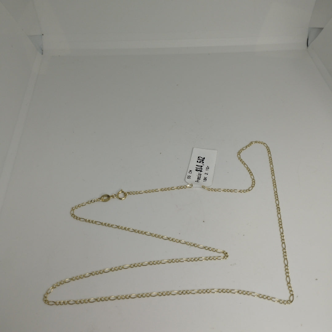 CADENAS TEJIDO 3X1 ORO 10K 55 CM 2.1 GR (NUEVO)