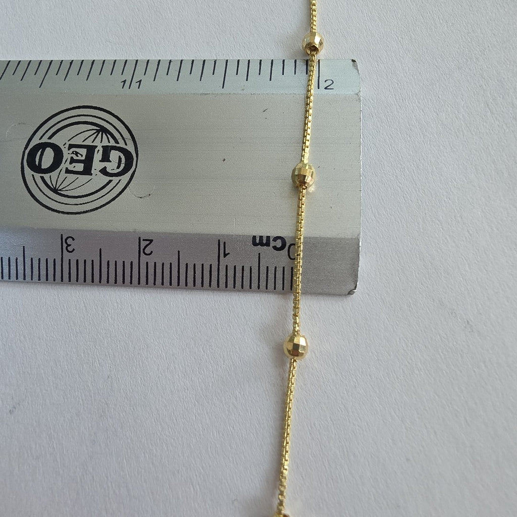 PULSERA ESPECIAL CON BOLITAS 14K 18 CM 1.4 GR (NUEVO)