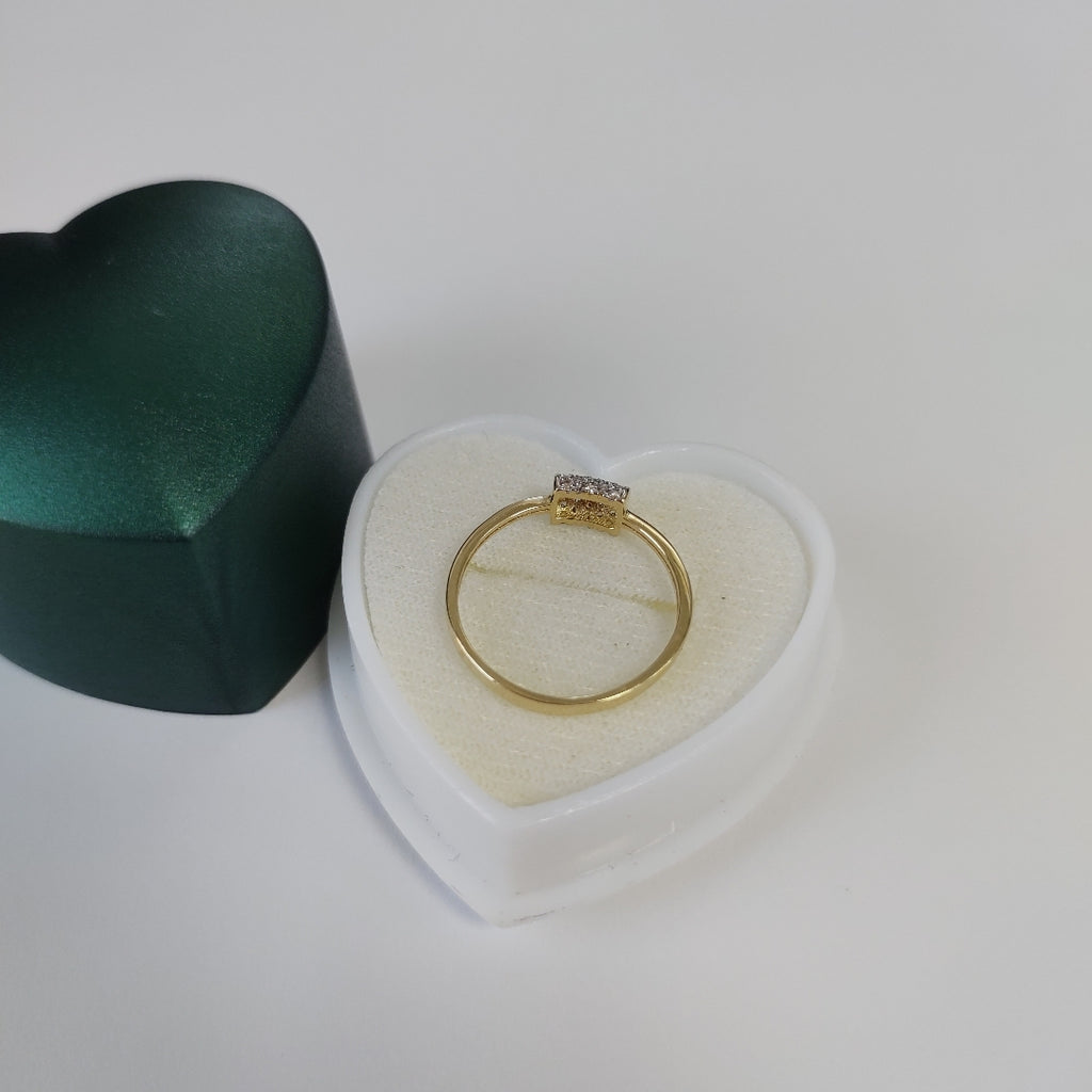 ANILLO ANILLITO C CIRCONIAS 14K 7 TALLA 1.4 GR (NUEVO)