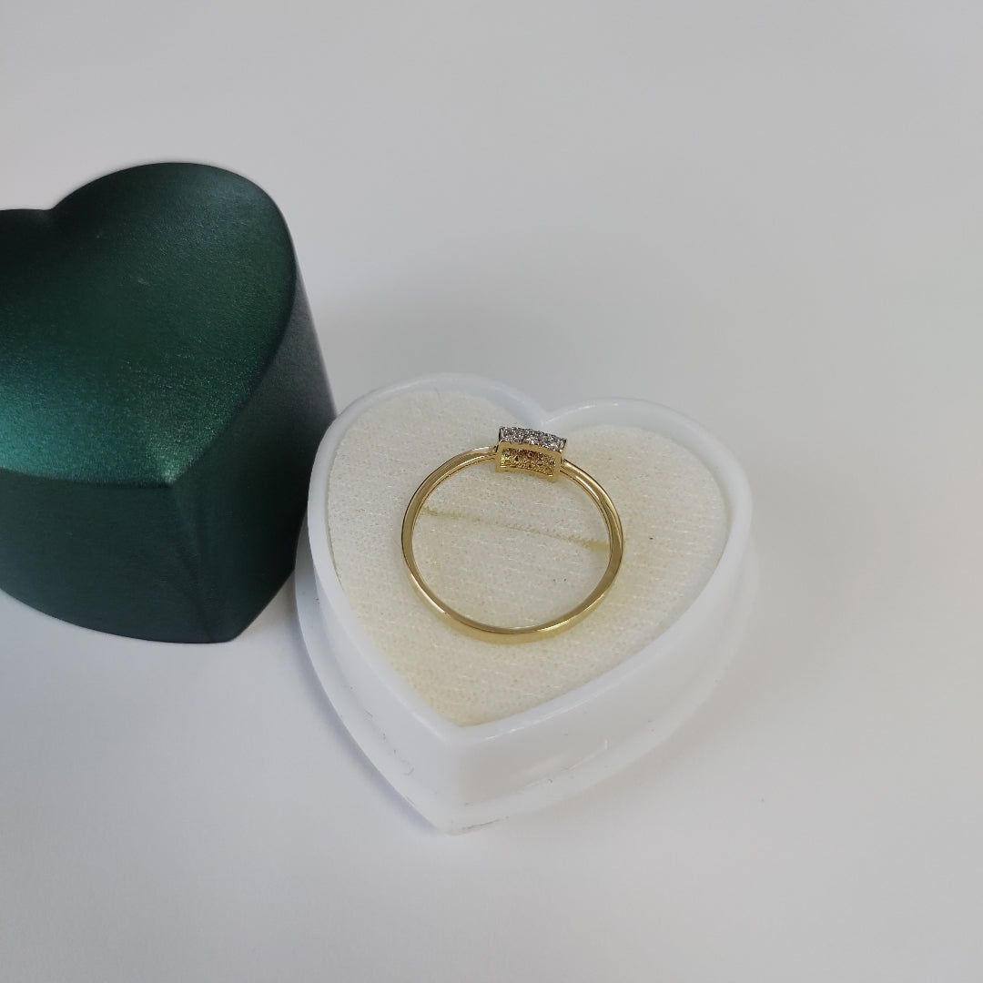 ANILLO ANILLITO C CIRCONIAS 14K 7 TALLA 1.4 GR (NUEVO)