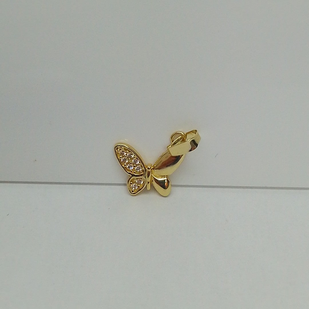 DIJE MARIPOSA CON CIRCONIAS 10K 1 GR (NUEVO)