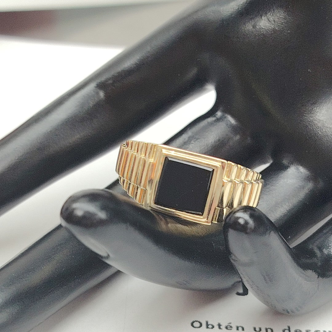 ANILLO C ONIX 14K 11.5 TALLA 8.8 GR (NUEVO)