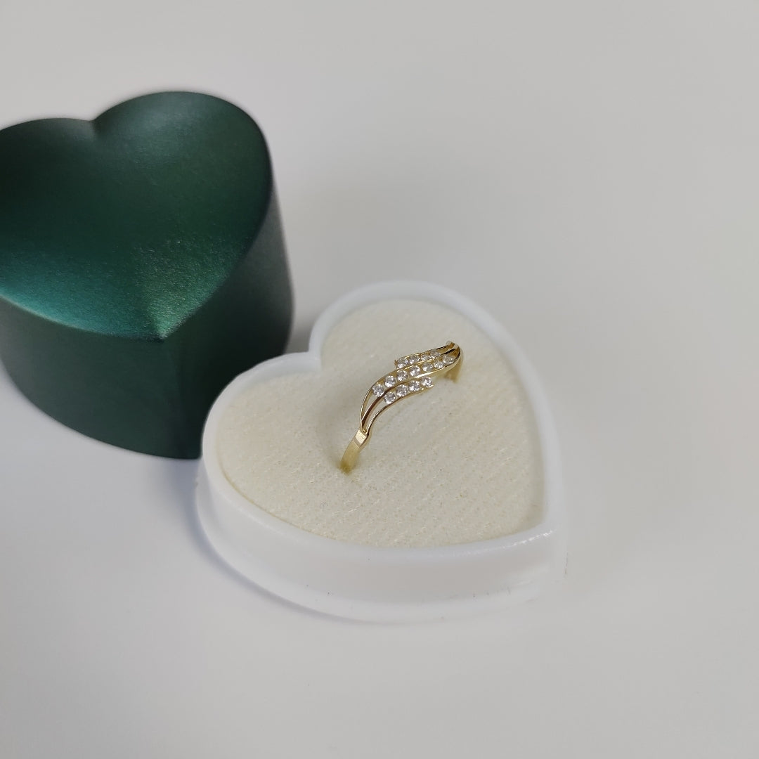 ANILLOS C CIRCONIAS 14K TALLA 8 0.9 GR (NUEVO)