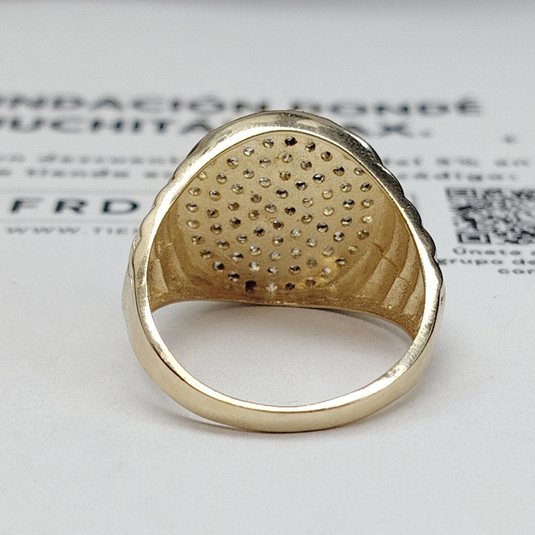 ANILLO C CIRCONIAS 14K 11 TALLA 7.3 GR (NUEVO)
