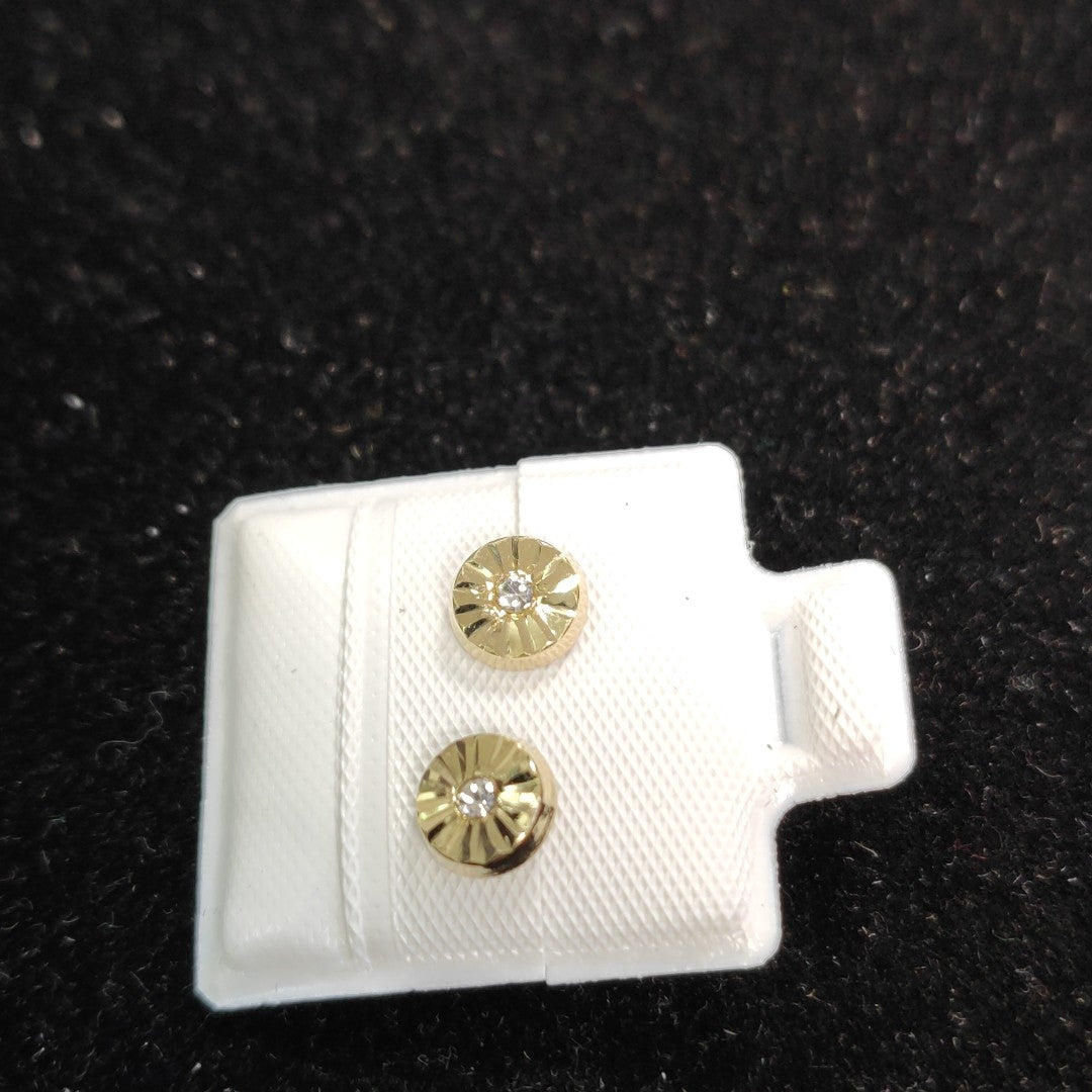 BROQUELES BROQUEL FIG BOTON C CIRCONIA 14K 0.2916 GR (NUEVO)