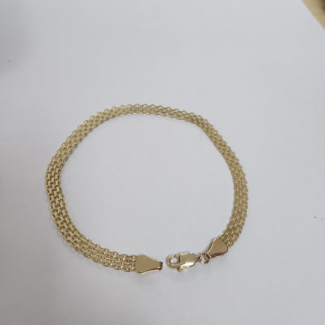 PULSERA ESPECIAL 14K 21 CM 5 GR (NUEVO)