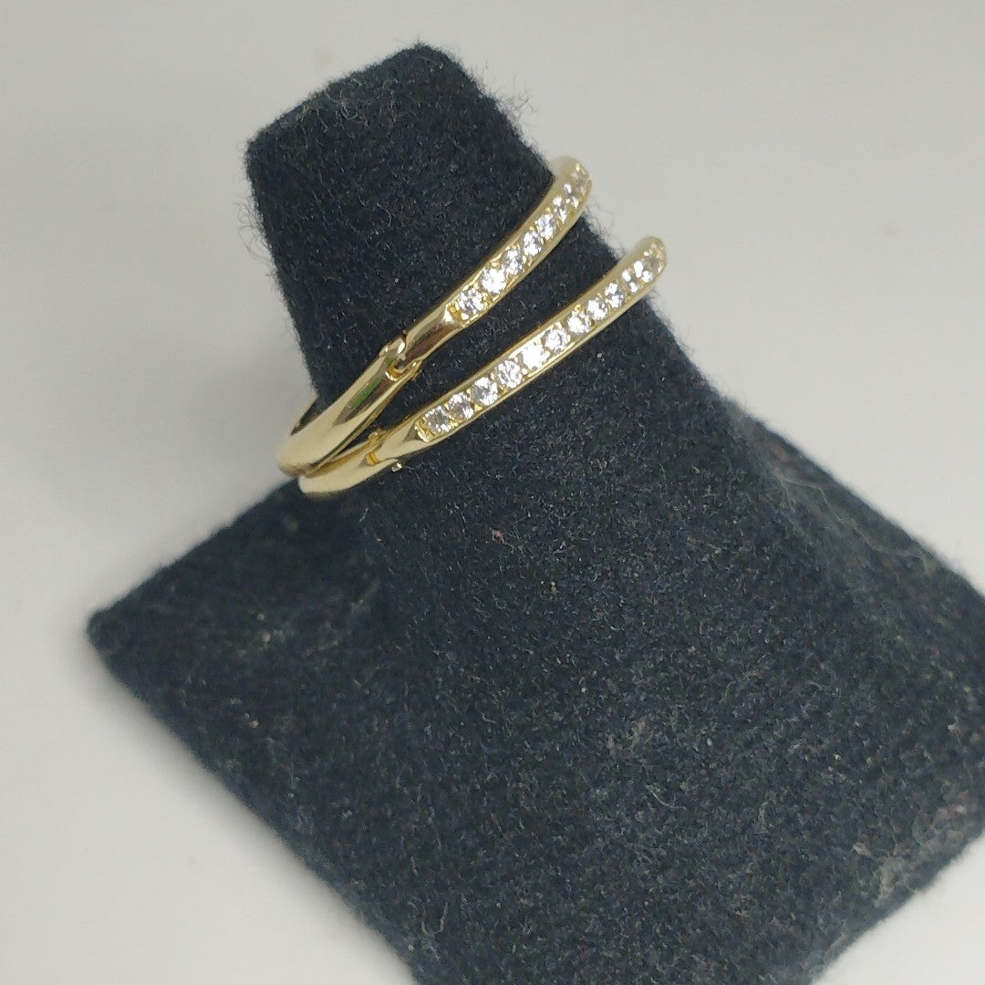 ARETES ARRACADAS C CIRCONIAS 14K 2 GR (NUEVO)