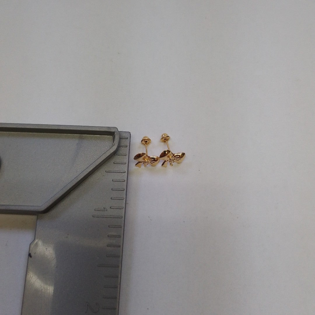 BROQUELES BROQUEL FIG MOÑO C CIRCONIA 14K 0.2441 GR (NUEVO)
