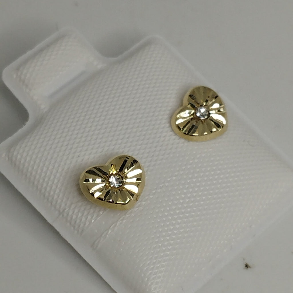 BROQUELES BROQUEL FIG CORAZON C CIRCONIA 14K 0.2603 GR (NUEVO)