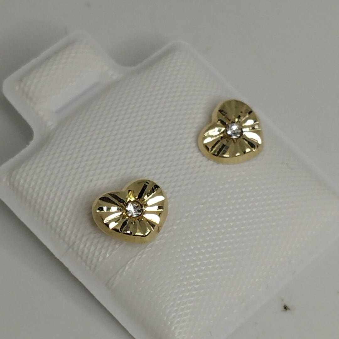 BROQUELES BROQUEL FIG CORAZON C CIRCONIA 14K 0.2603 GR (NUEVO)