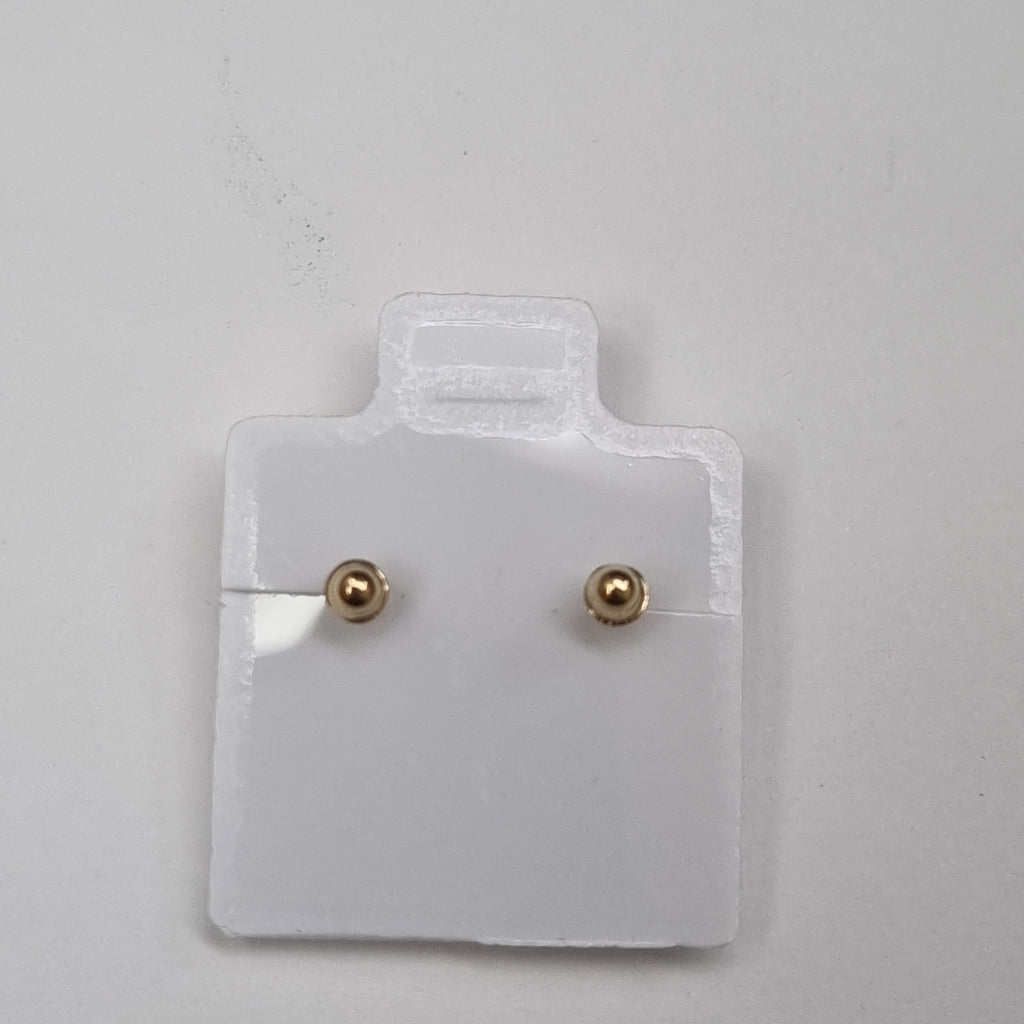 BROQUELES BROQUEL FIG BOTON RAYADO 14K 0.1577 GR (NUEVO)