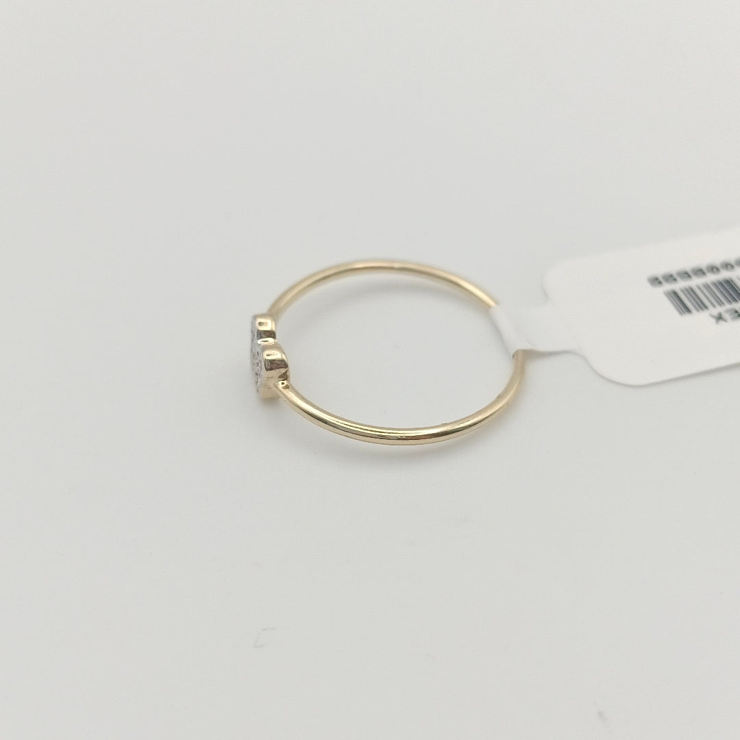 ANILLO ANILLITO MARIPOSA C CIRCONIAS 14K 7 TALLA 1 GR (NUEVO)