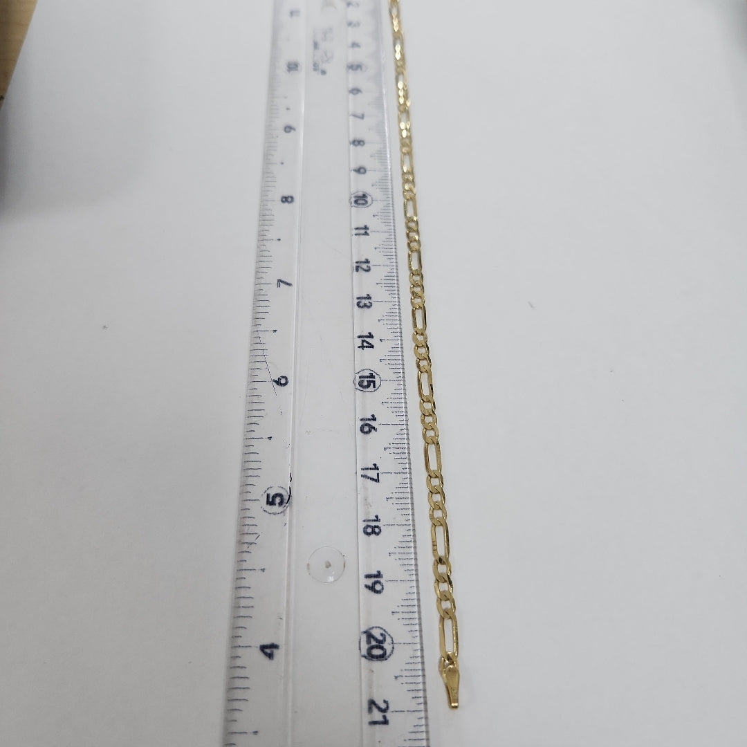 PULSERA TEJIDO 3X1 14K 21 CM 3 GR (NUEVO)