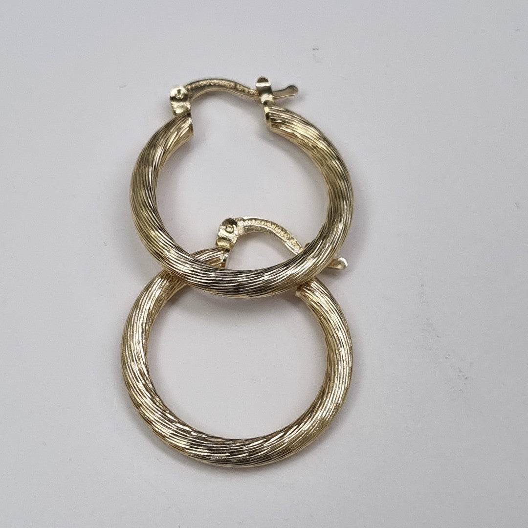 ARETES TEJIDO ARRACADAS ASTRIADAS 14K 2.7 GR (NUEVO)