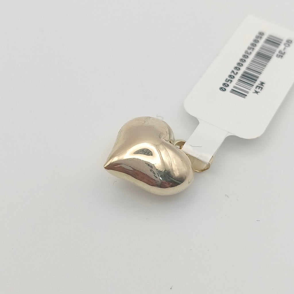 DIJE TEJIDO CORAZON LISO 14K 1.3 GR (NUEVO)