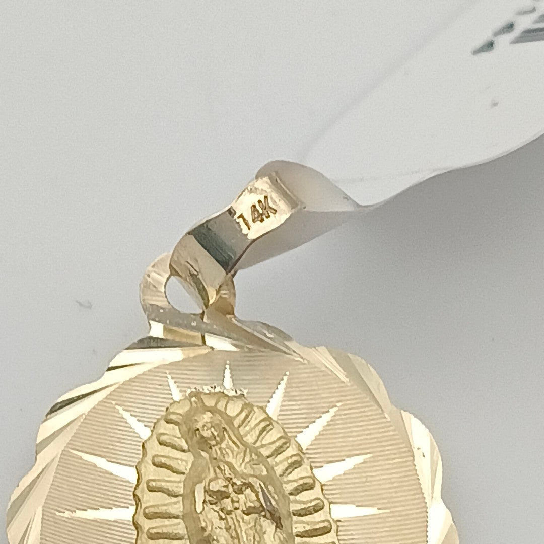 DIJE MEDALLA RELIGIOSA 14K 0.8 GR (NUEVO)