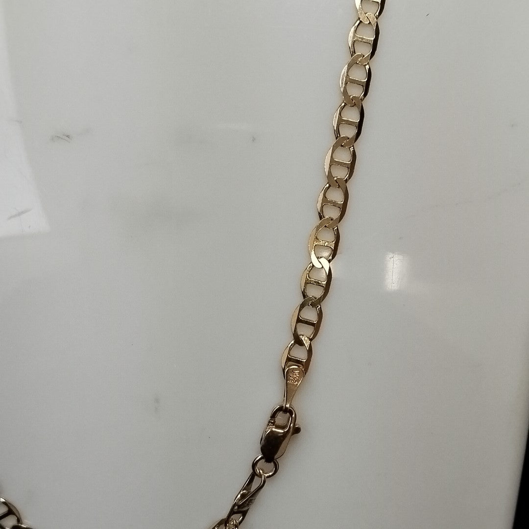 CADENAS TEJIDO MARINERA ORO 14K 50 CM 7.5 GR (NUEVO)