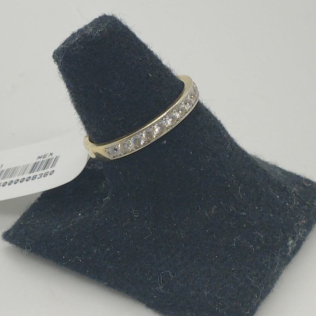ANILLO ANILLITO C CIRCONIAS 14K 7 TALLA 2 GR (NUEVO)