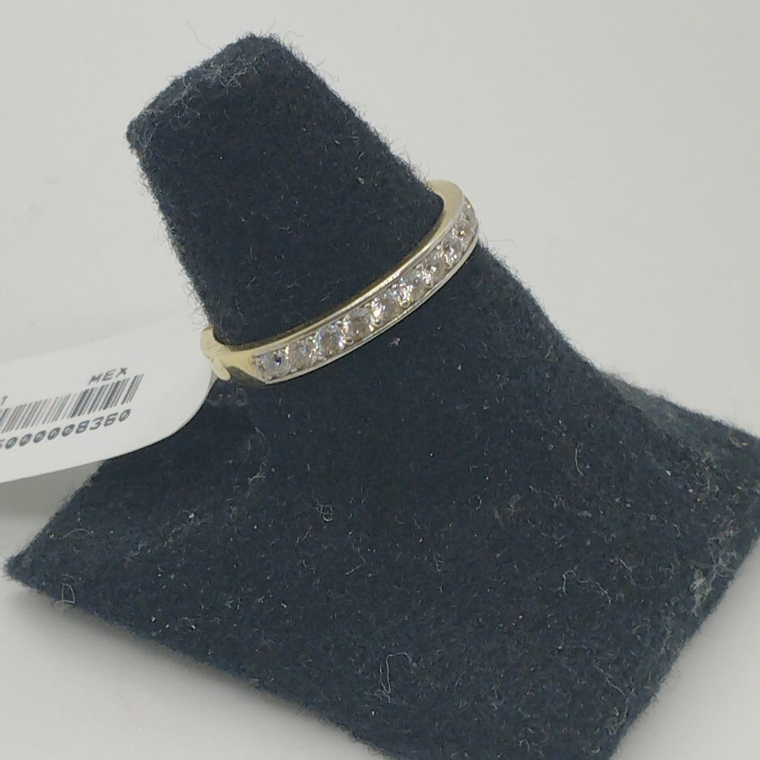 ANILLO ANILLITO C CIRCONIAS 14K 7 TALLA 2 GR (NUEVO)