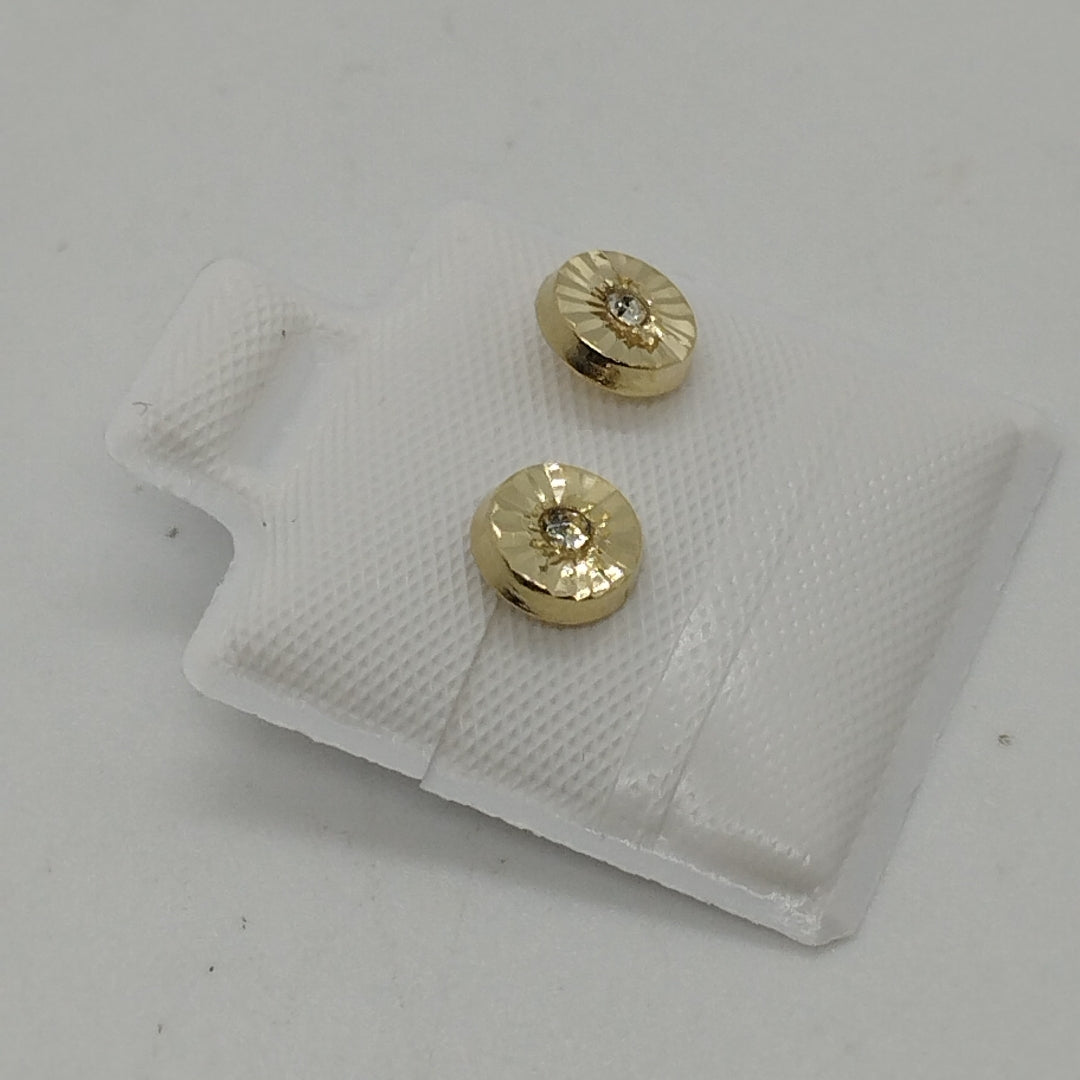 BROQUELES BROQUEL FIG BOTON C CIRCONIA 14K 0.2916 GR (NUEVO)