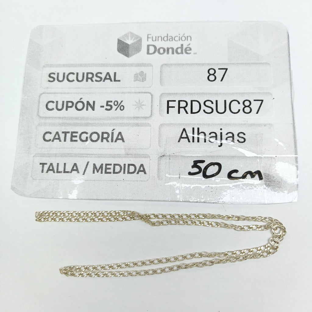 CADENA PLATA 4,70 GRMS (SEMINUEVO)