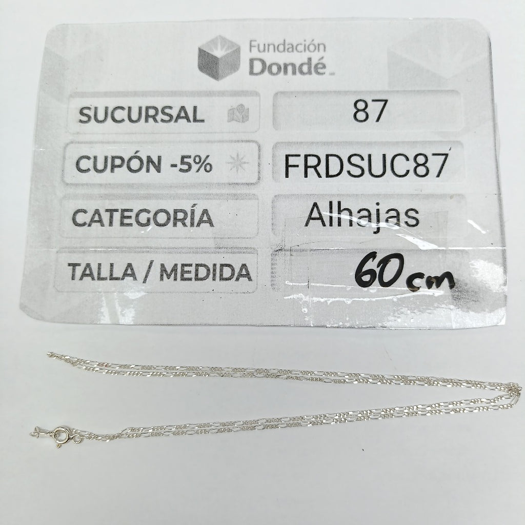 CADENA PLATA 1,90 GRMS (SEMINUEVO)