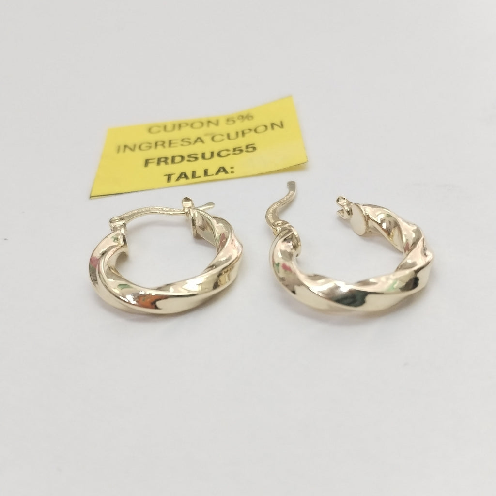 ARETES ARRACADA TORZAL 14K 1.8 GR (NUEVO)