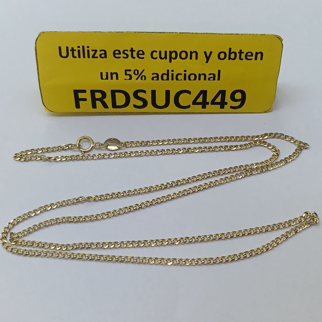 CADENAS TEJIDO BARBADA ORO 10K 55 CM 3.8 GR (NUEVO)