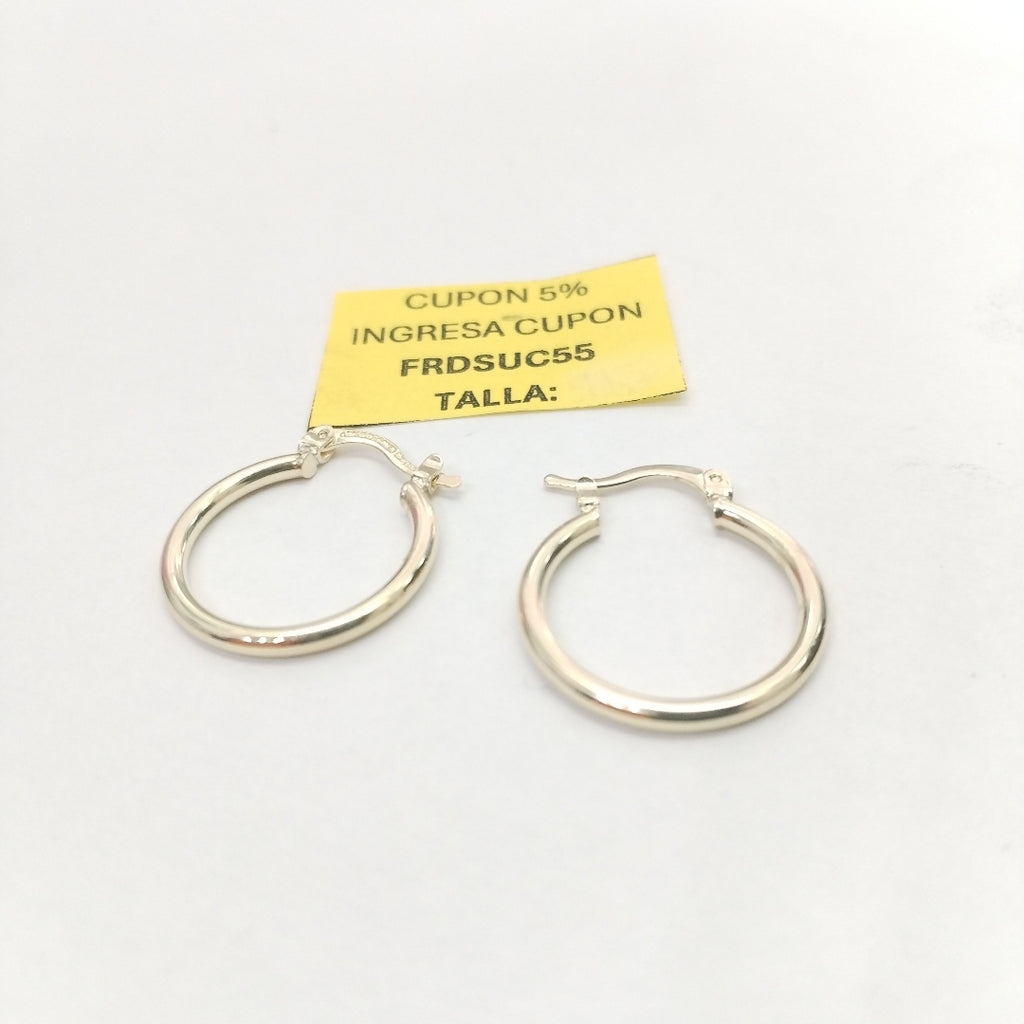 ARETES TEJIDO ARRACADAS LISAS 14K 1.2 GR (NUEVO)