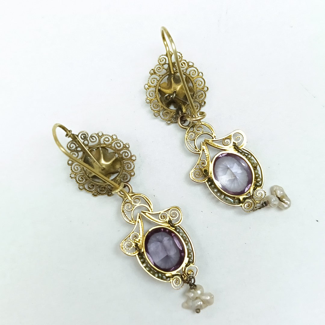 ARETES PAR ORO 8 K 5.6 GRMS (SEMINUEVO)
