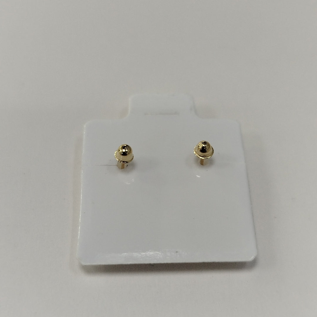 BROQUELES BROQUEL FIG SONRISA ESMALTE AMARILLO 14K 0.2074 GR (NUEVO)