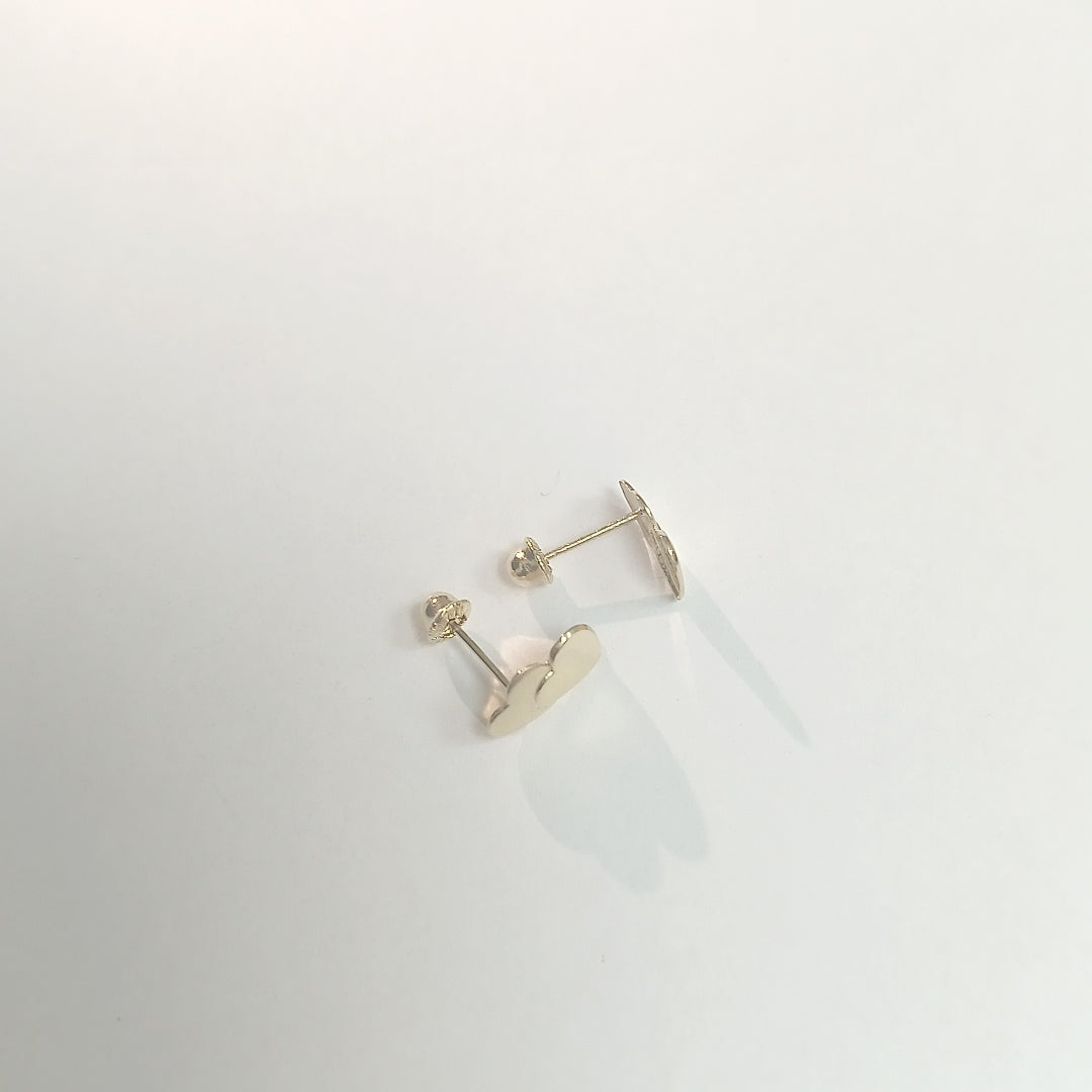 BROQUELES BROQUEL CORAZON DOBLE 14K 0.2171 GR (NUEVO)