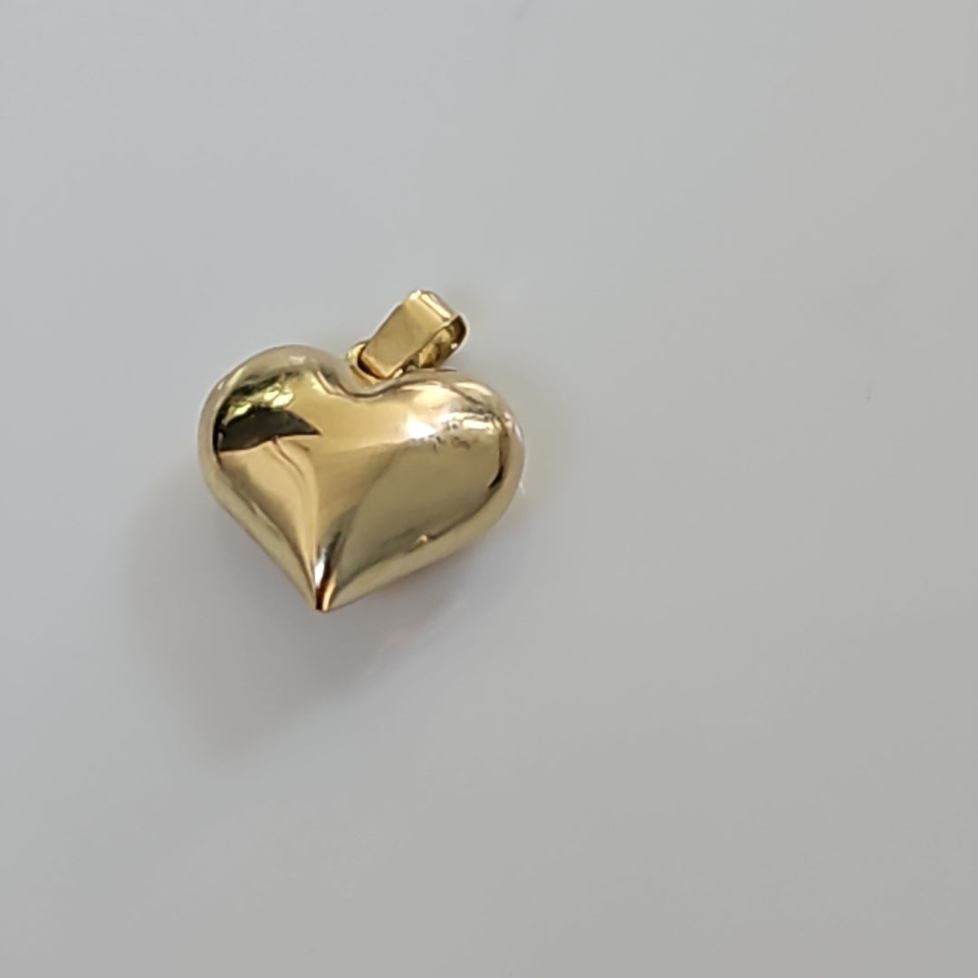 DIJE TEJIDO CORAZON LISO 14K 1.3 GR (NUEVO)