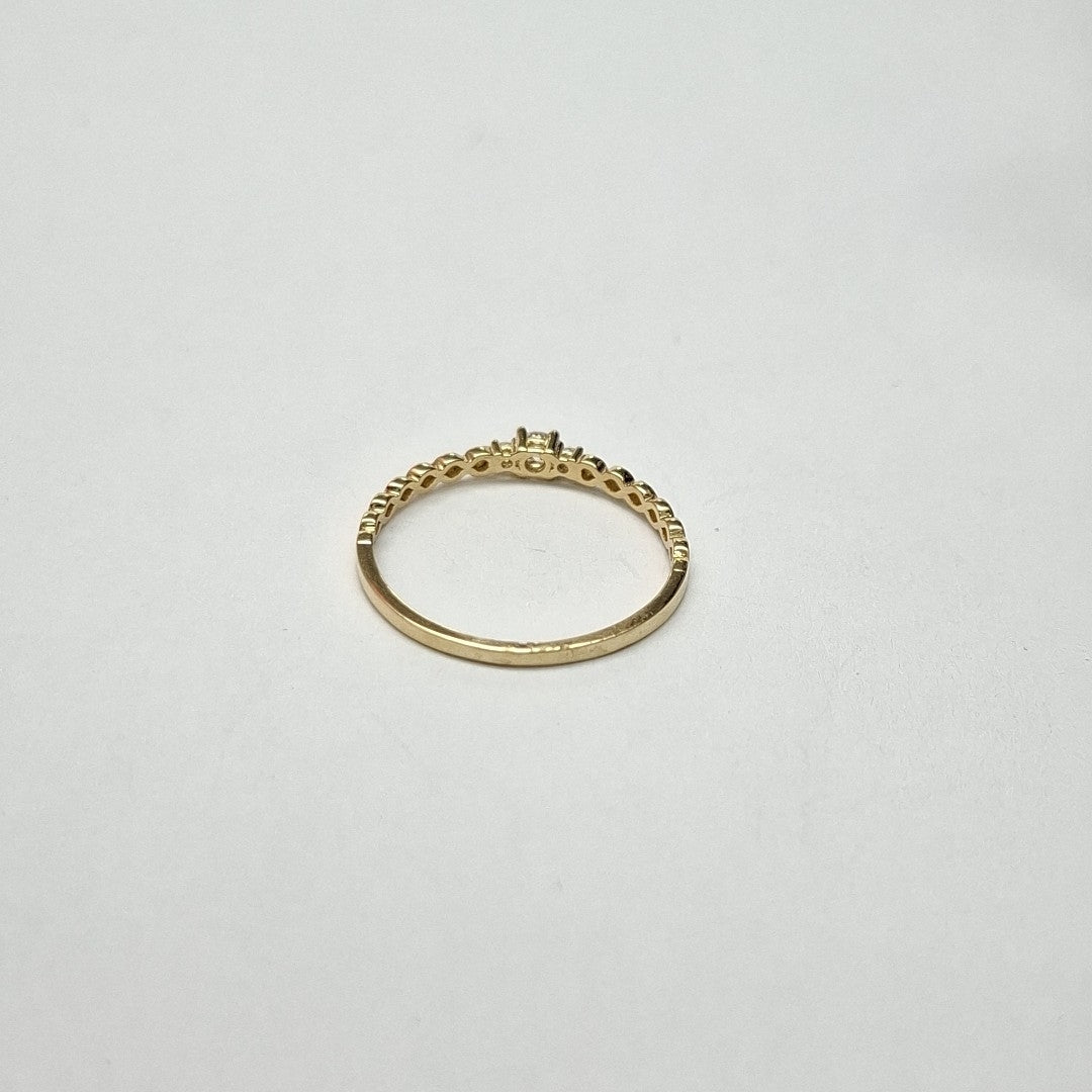 ANILLO ANILLITO C CIRCONIAS 14K 8 TALLA 1 GR (NUEVO)