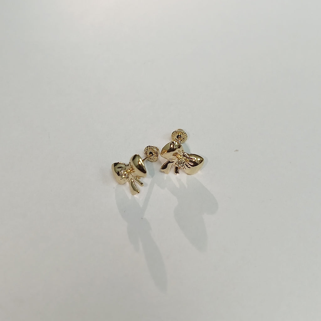 BROQUELES BROQUEL FIG MOÑO C CIRCONIA 14K 0.2441 GR (NUEVO)