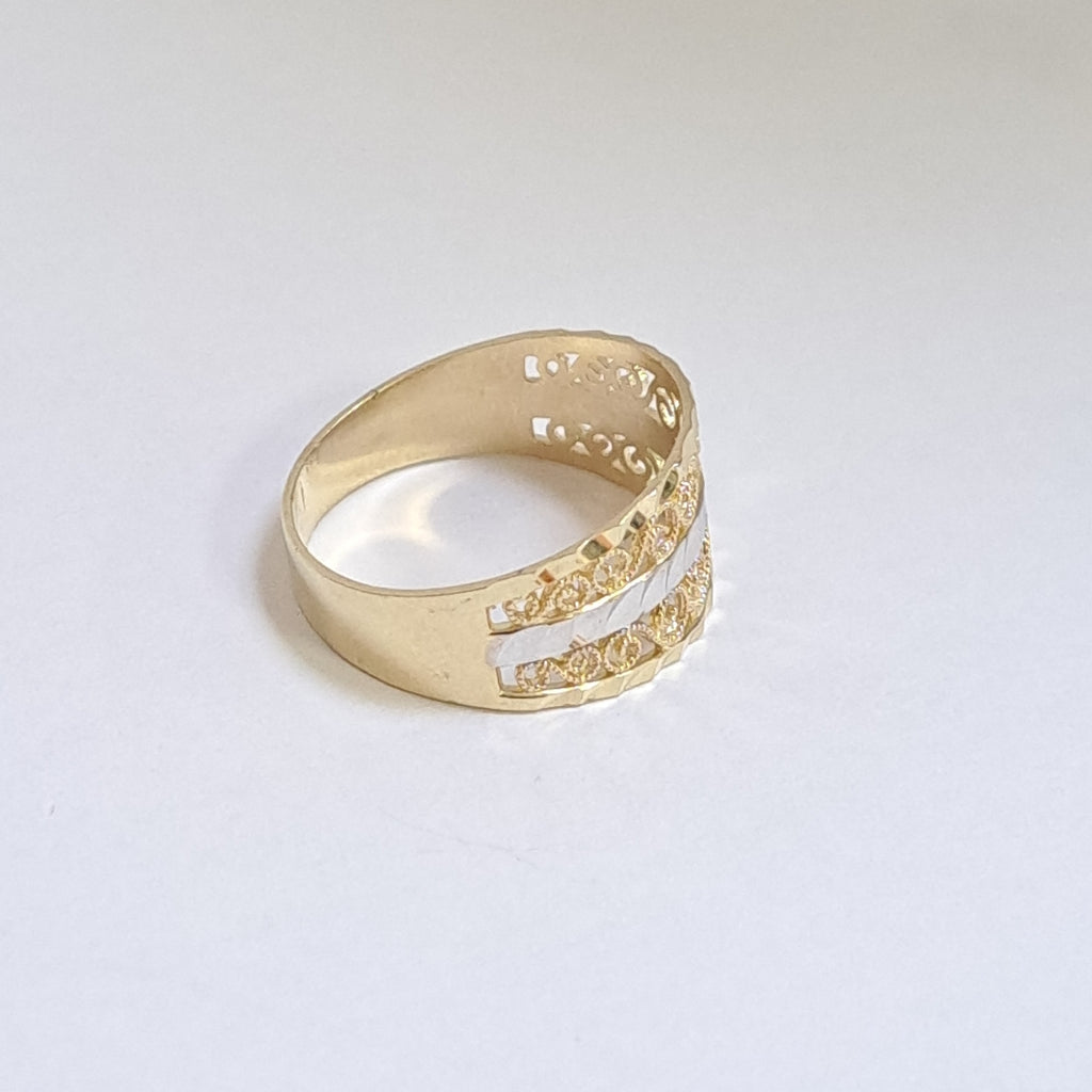 ANILLOS TIPO FILIGRANA 14K TALLA 8.5 2.8 GR (NUEVO)