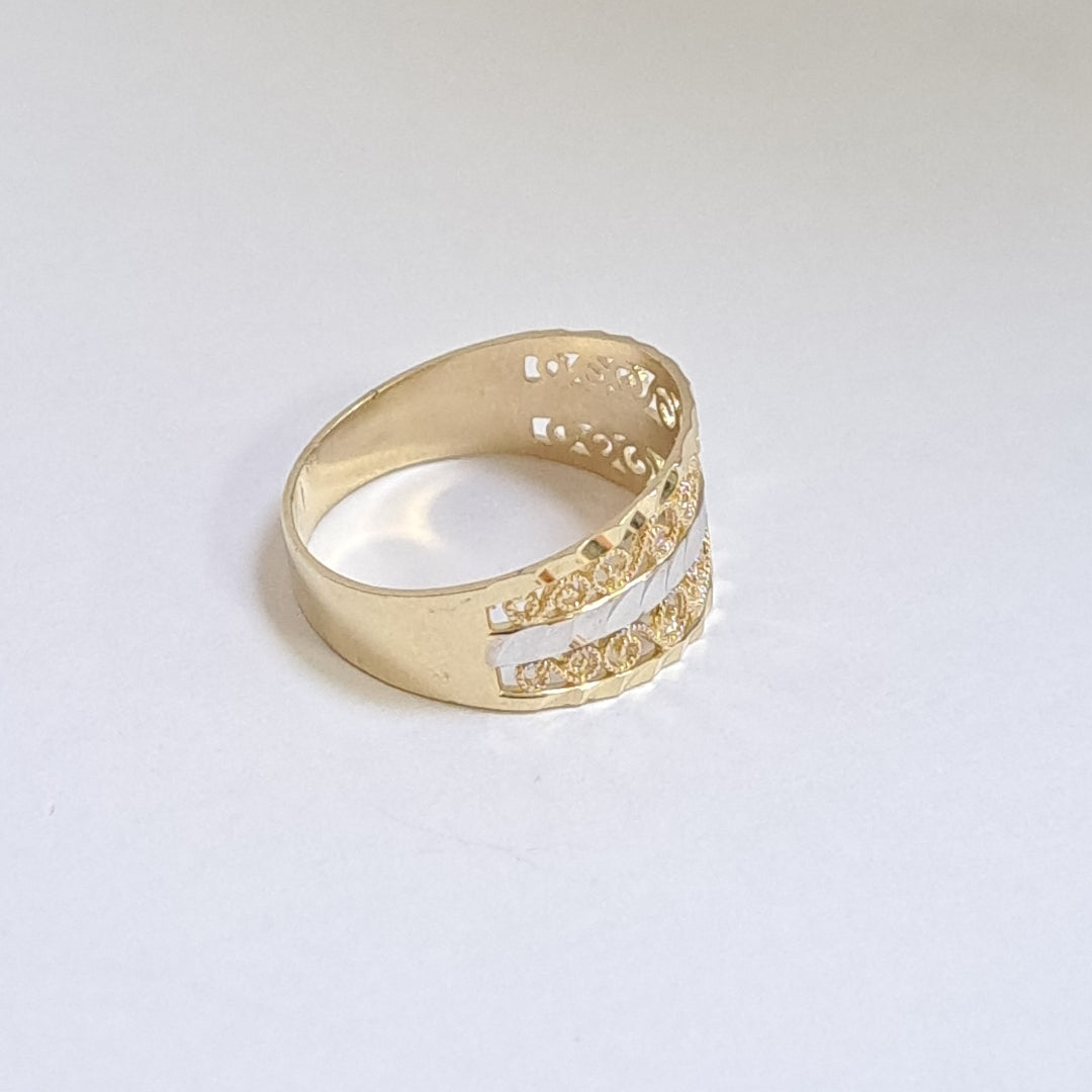 ANILLOS TIPO FILIGRANA 14K TALLA 8.5 2.8 GR (NUEVO)