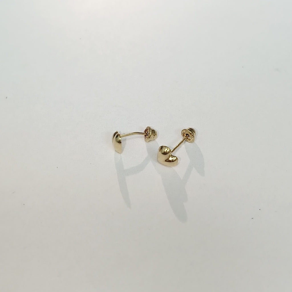 BROQUELES BROQUEL FIG CORAZON LISO 14K 0.1987 GR (NUEVO)