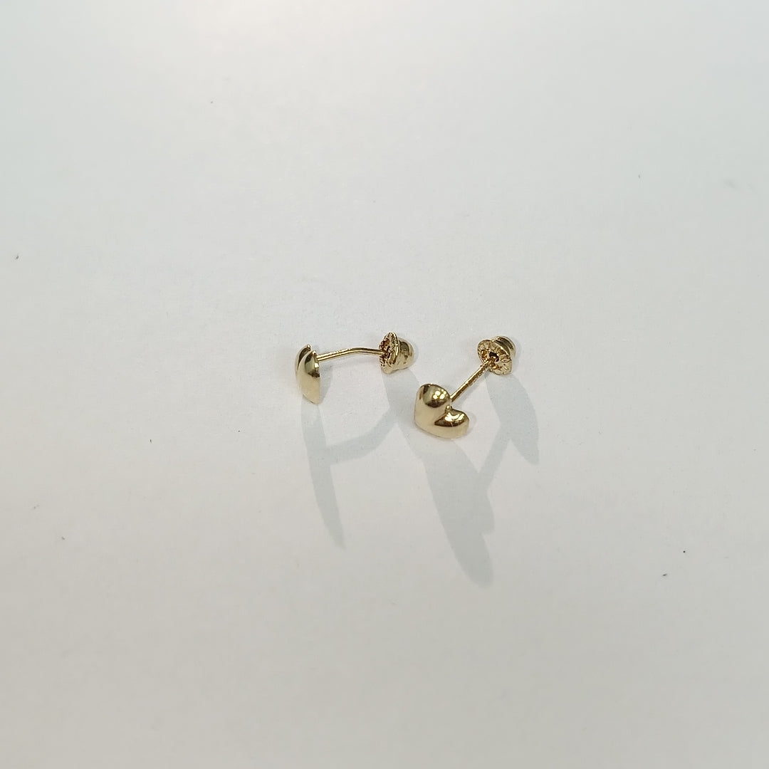 BROQUELES BROQUEL FIG CORAZON LISO 14K 0.1987 GR (NUEVO)