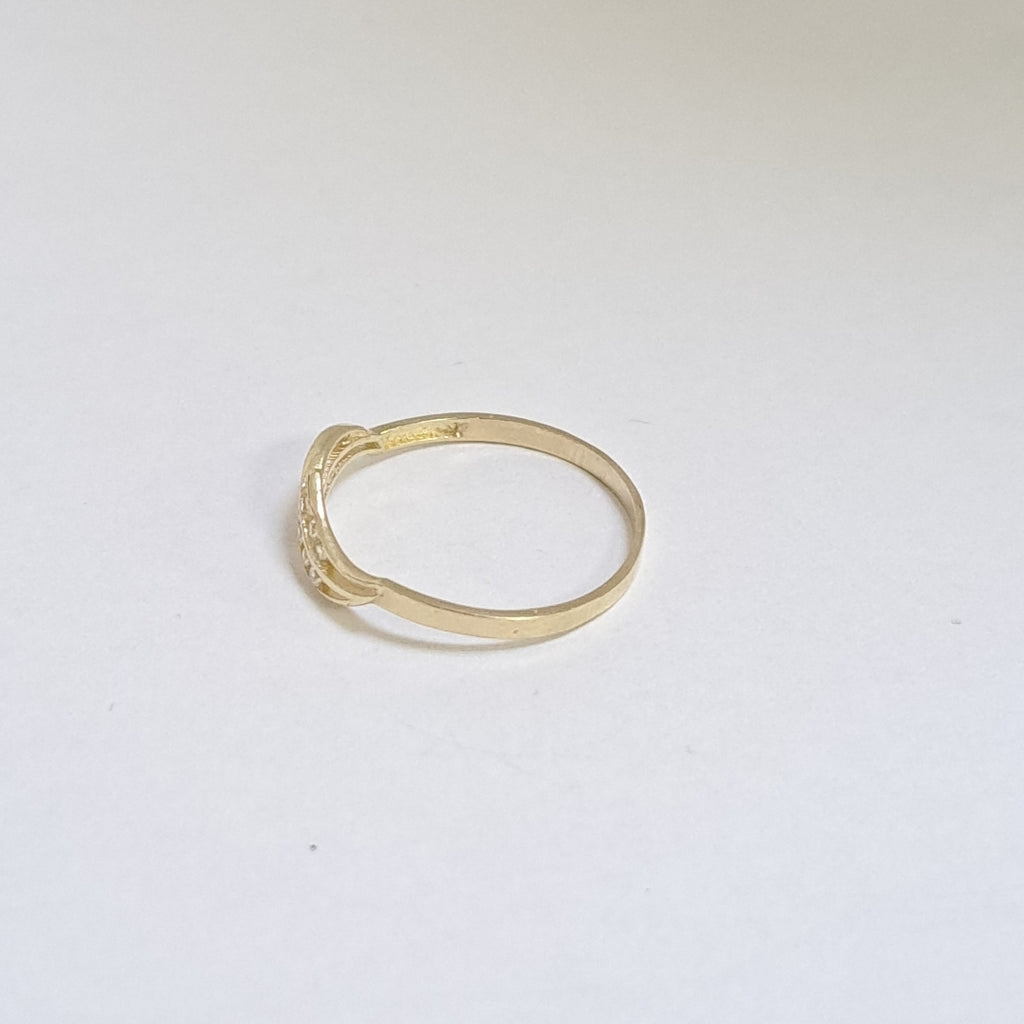ANILLOS CON CIRCONIAS 14K TALLA 7 0.8 GR (NUEVO)