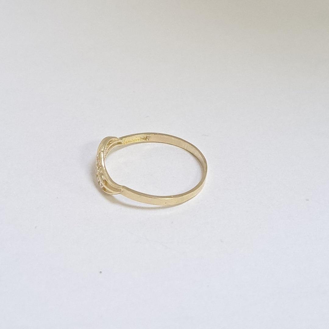 ANILLOS CON CIRCONIAS 14K TALLA 7 0.8 GR (NUEVO)