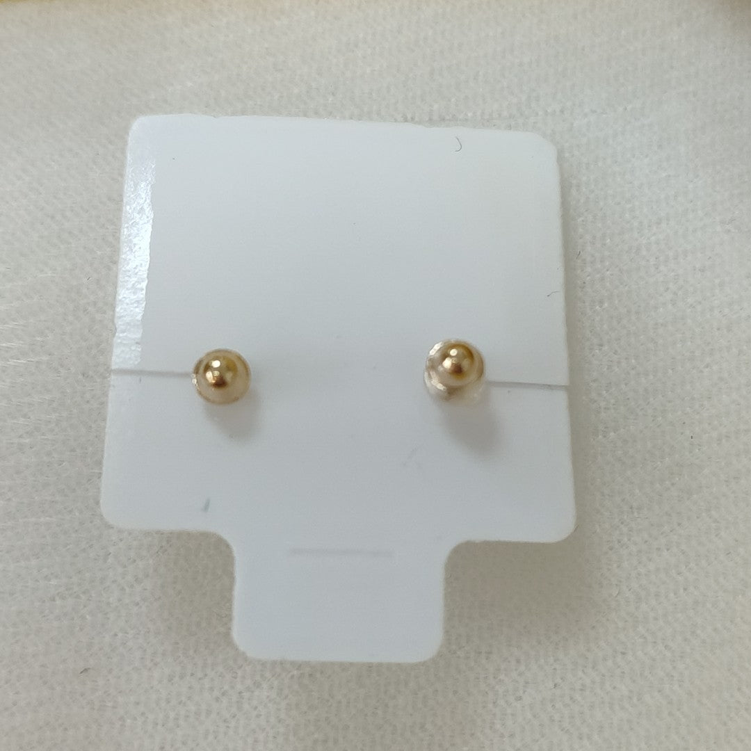 BROQUELES BROQUEL CORAZON DOBLE 14K 0.2171 GR (NUEVO)