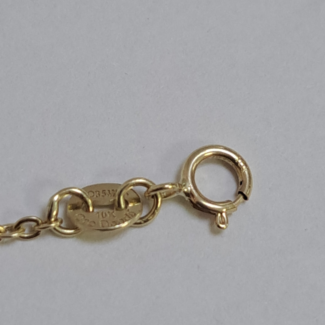 PULSERA ESPECIAL CON DIJES DELFINES 10K 18 CM 2 GR (NUEVO)