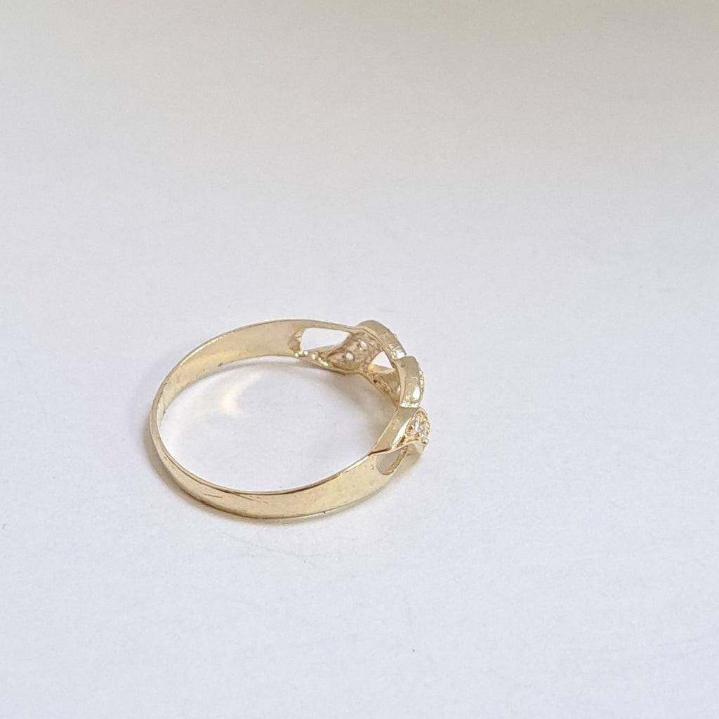 ANILLOS C CIRCONIAS 14K TALLA 7 1.4 GR (NUEVO)