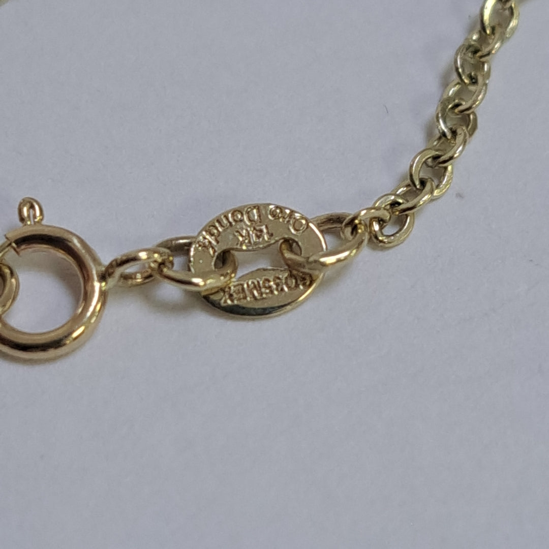 PULSERA ESPECIAL C FIGURAS 14K 18 CM 1.8 GR (NUEVO)