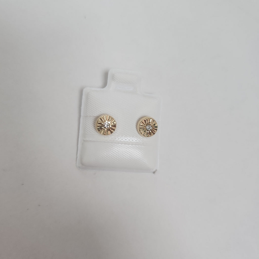 BROQUELES BROQUEL FIG BOTON C CIRCONIA 14K 0.2916 GR (NUEVO)